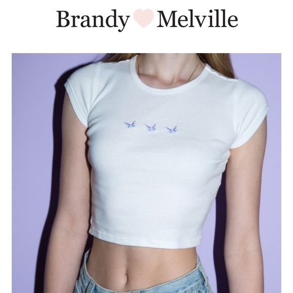 Brandy Melville Tops - Brand new Brandy Melville butterfly shirt